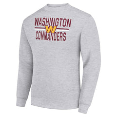 Washington Commanders Starter Team Mesh Print Graphic Pullover Sweatshirt - Heather Gray outlet