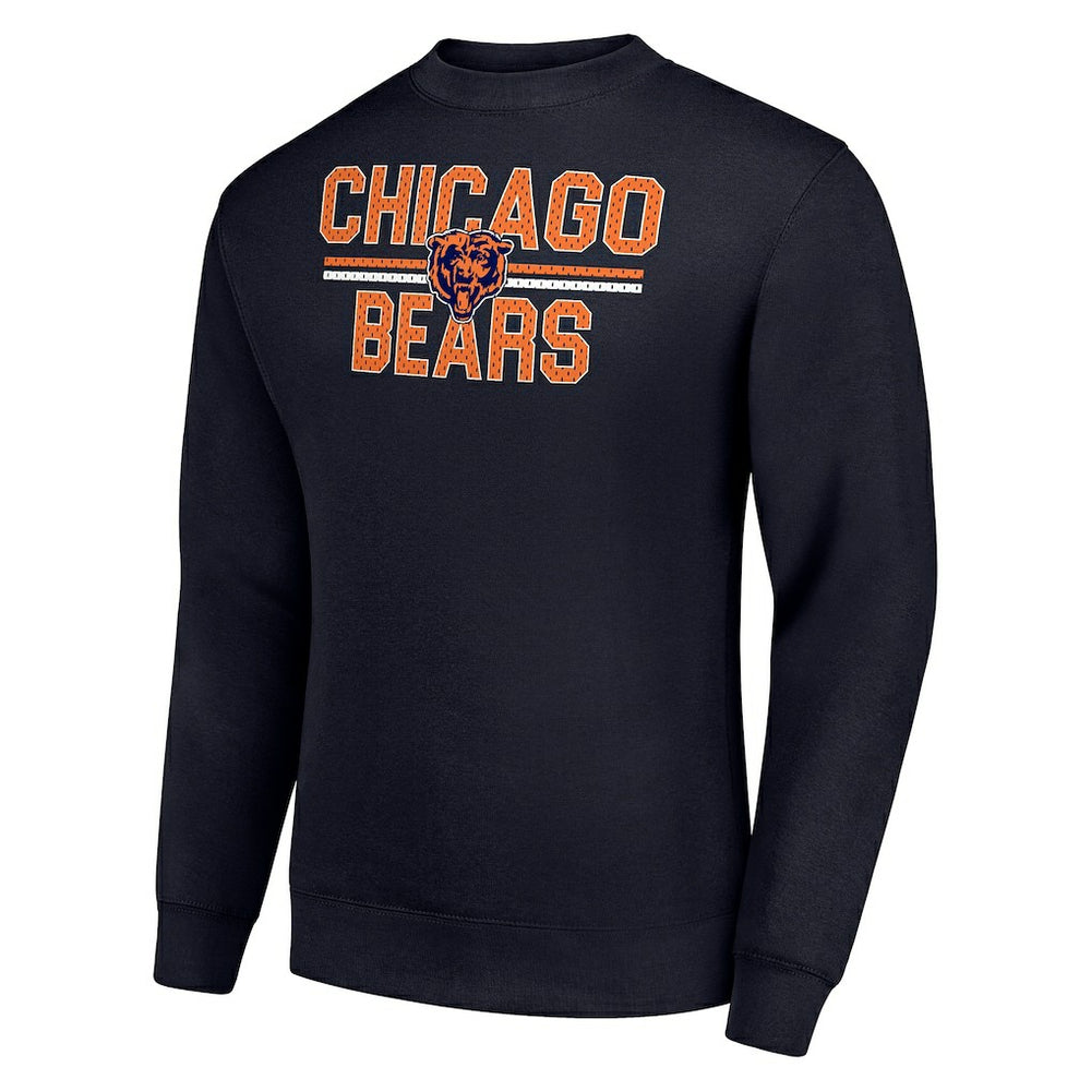 Chicago Bears Starter Team Mesh Print Graphic Pullover Sweatshirt - Navy outlet