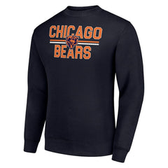 Chicago Bears Starter Team Mesh Print Graphic Pullover Sweatshirt - Navy outlet