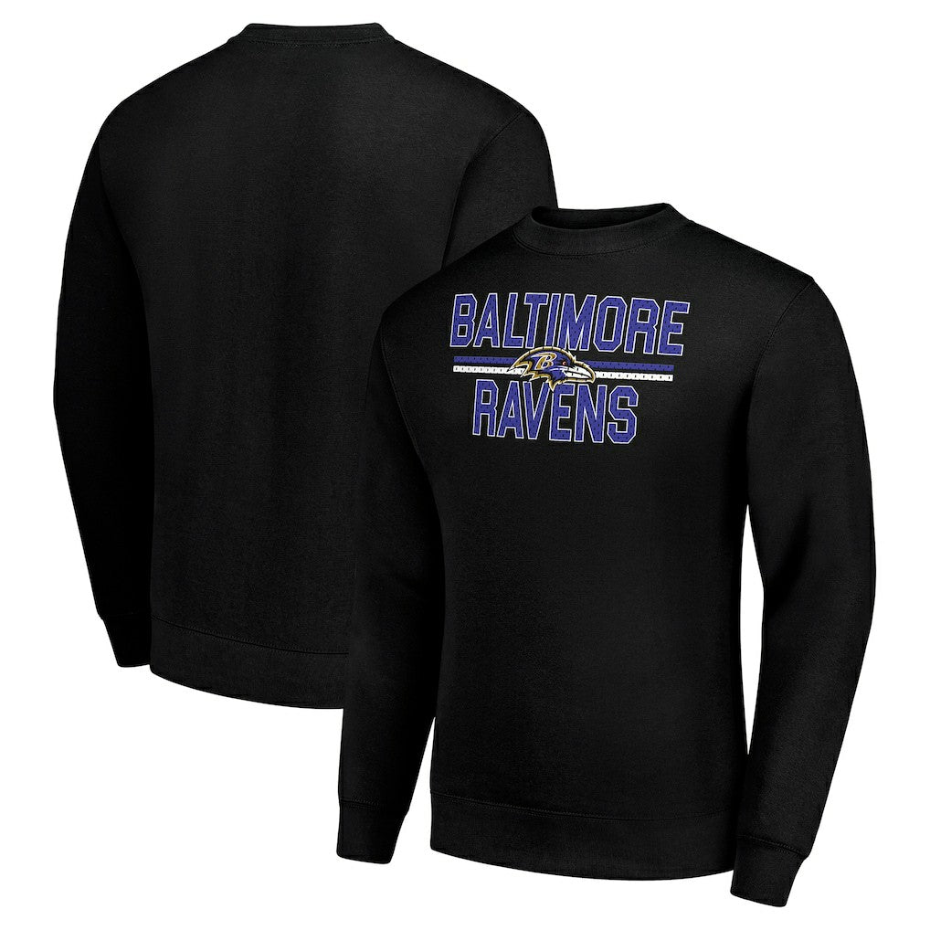Baltimore Ravens Starter Team Mesh Print Graphic Pullover Sweatshirt - Black online