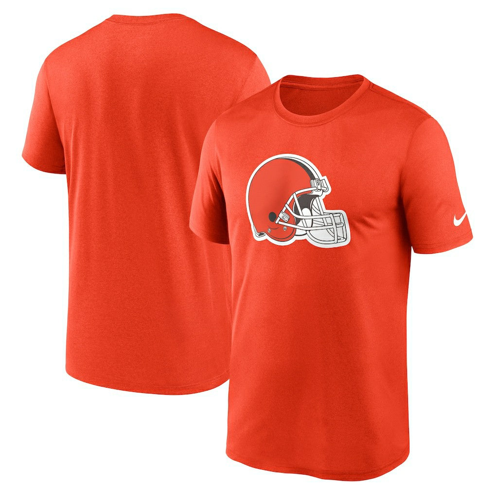 Cleveland Browns Legend Logo Helmet Performance T-Shirt - Orange for sale