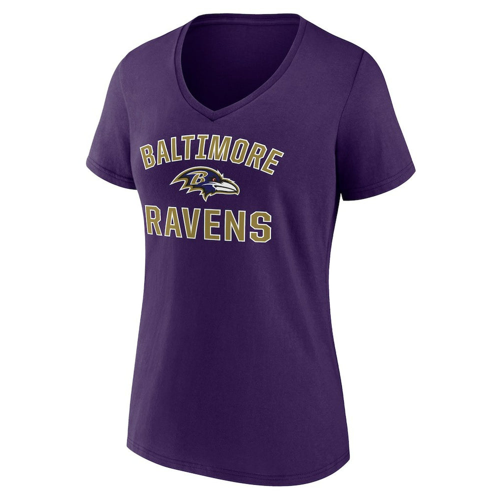Baltimore Ravens Women's Victory Arch V-Neck T-Shirt - Purple on sale