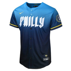 Zack Wheeler Philadelphia Phillies Youth 2024 City Connect Limited Player Jersey Blue
