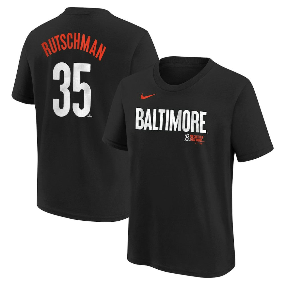Adley Rutschman Baltimore Orioles Youth Fuse City Connect Name & Number T-Shirt Black