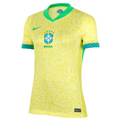 Brazil National Team Women's 2024 Home Stadium Replica Jersey – Yellow cheap