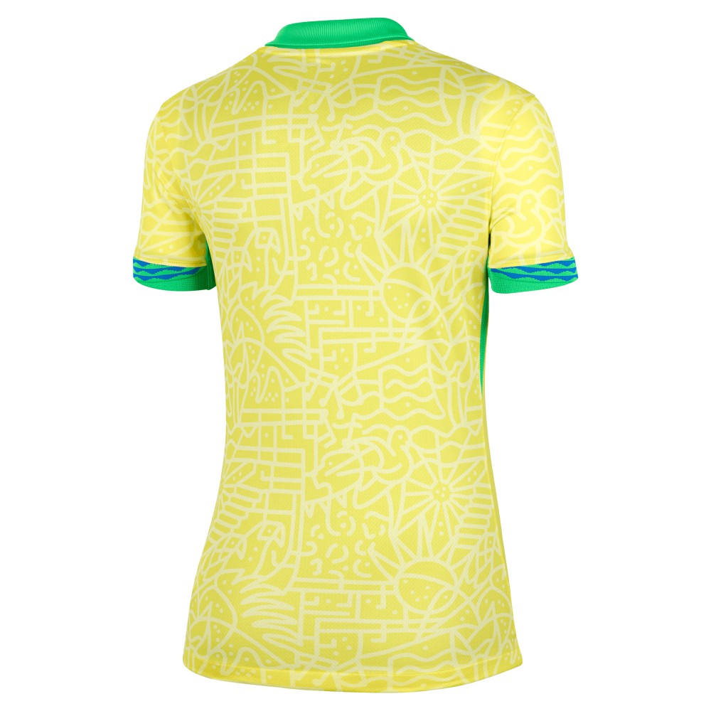 Brazil National Team Women's 2024 Home Stadium Replica Jersey – Yellow cheap