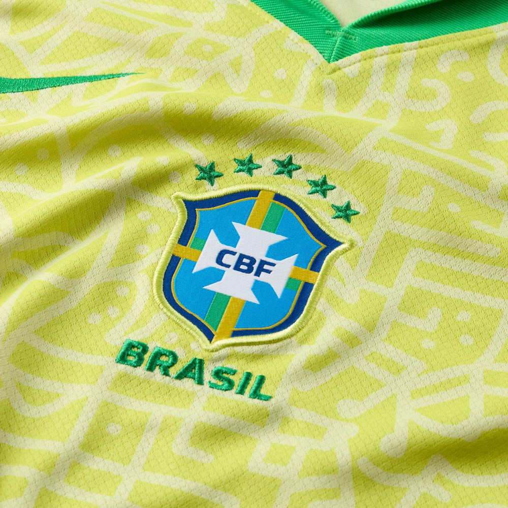 Brazil National Team Women's 2024 Home Stadium Replica Jersey – Yellow cheap