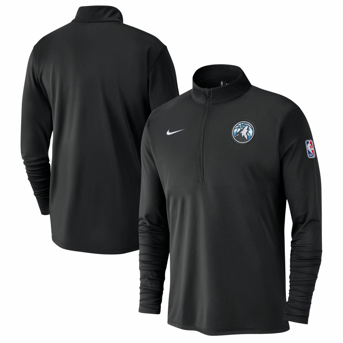Minnesota Timberwolves 2024/25 City Edition Authentic Coaches Performance Half-Zip Top - Black for sale