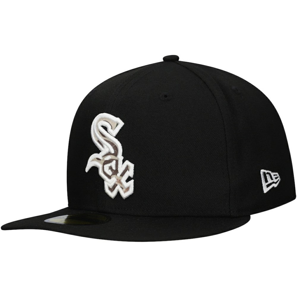Chicago White Sox Troop Chant Camo Undervisor 59FIFTY Fitted Hat Black