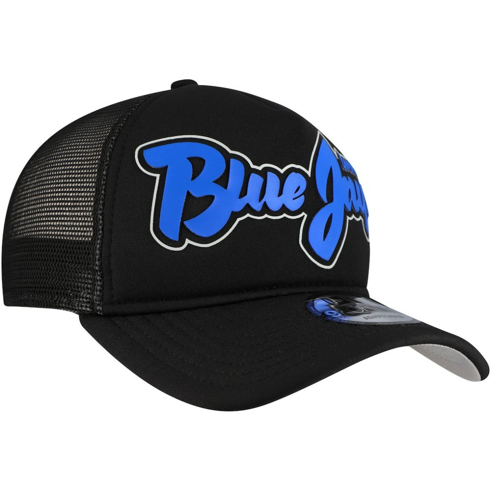 Toronto Blue Jays Retro Bold A-Frame Trucker 9FORTY Adjustable Hat Black