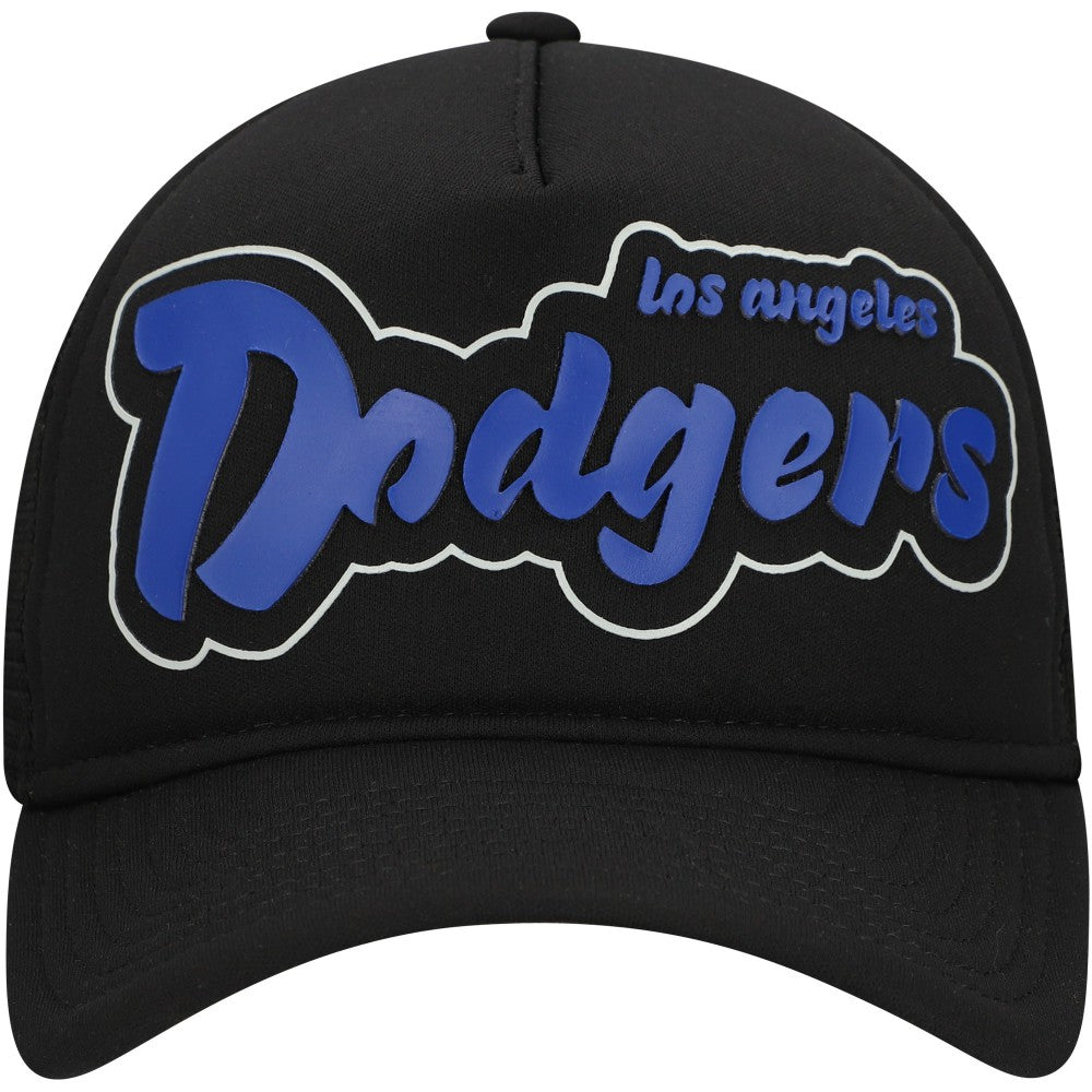 Los Angeles Dodgers Retro Bold A-Frame Trucker 9FORTY Adjustable Hat Black