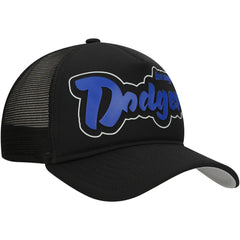 Los Angeles Dodgers Retro Bold A-Frame Trucker 9FORTY Adjustable Hat Black