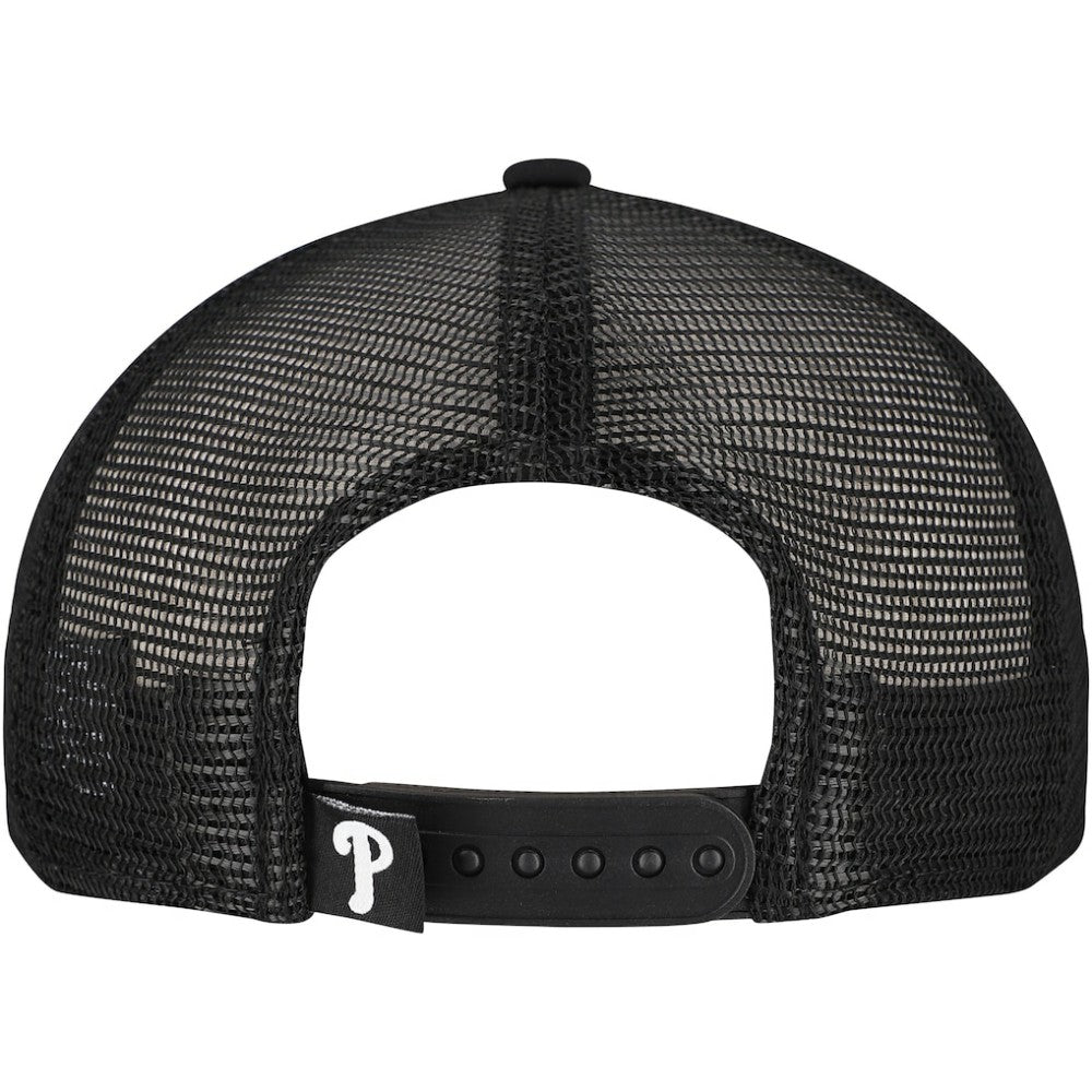 Philadelphia Phillies Retro Bold A-Frame Trucker 9FORTY Adjustable Hat Black