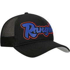 Texas Rangers Retro Bold A-Frame Trucker 9FORTY Adjustable Hat Black