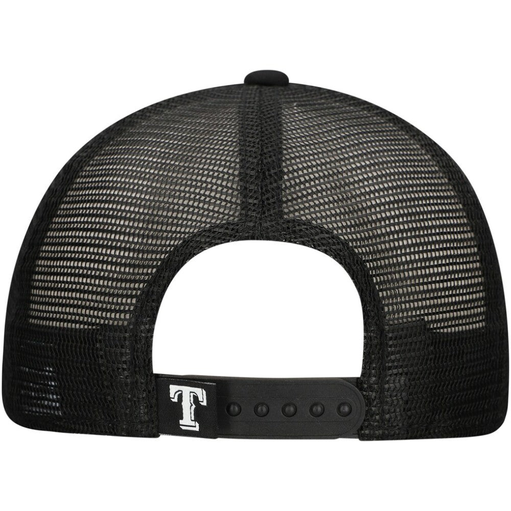 Texas Rangers Retro Bold A-Frame Trucker 9FORTY Adjustable Hat Black