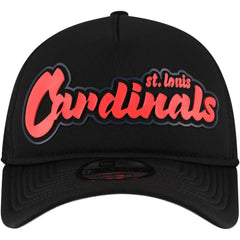 St. Louis Cardinals Retro Bold A-Frame Trucker 9FORTY Adjustable Hat Black