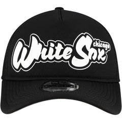 Chicago White Sox Retro Bold A-Frame Trucker 9FORTY Adjustable Hat Black