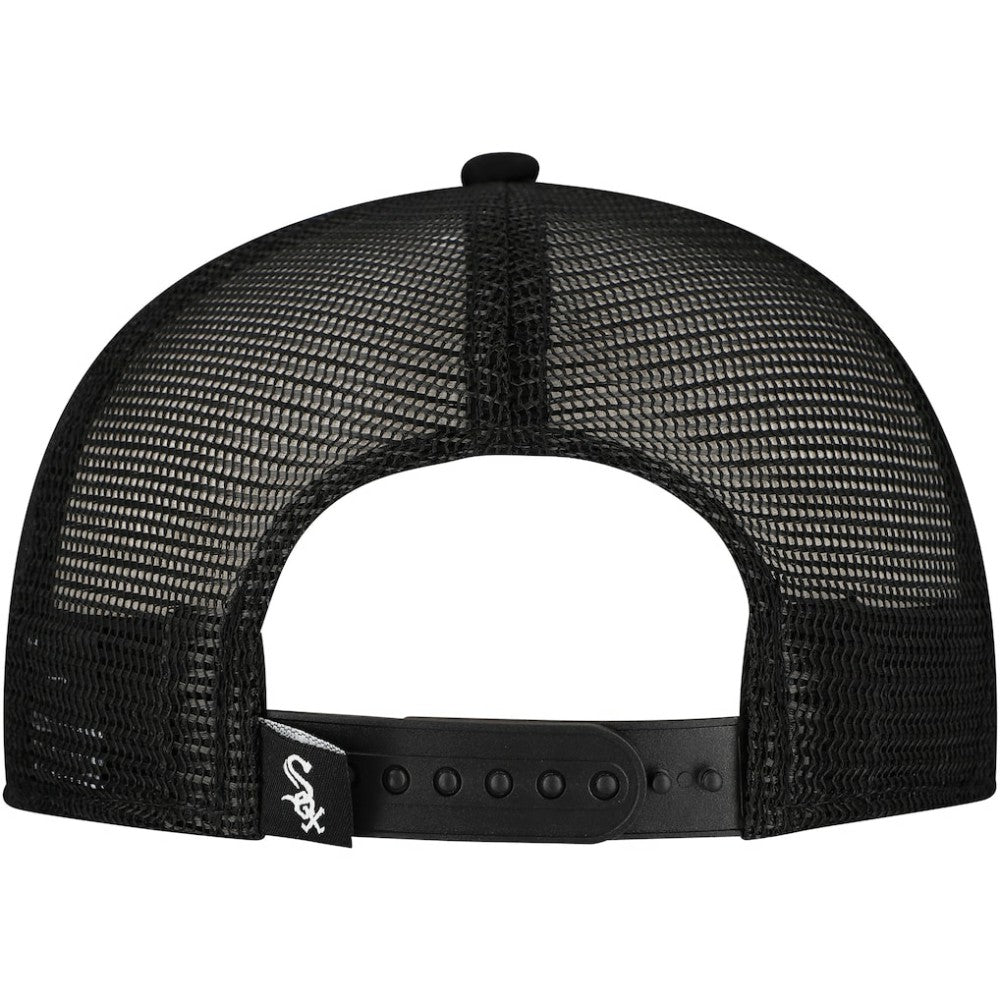 Chicago White Sox Retro Bold A-Frame Trucker 9FORTY Adjustable Hat Black