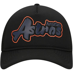 Houston Astros Retro Bold A-Frame Trucker 9FORTY Adjustable Hat Black