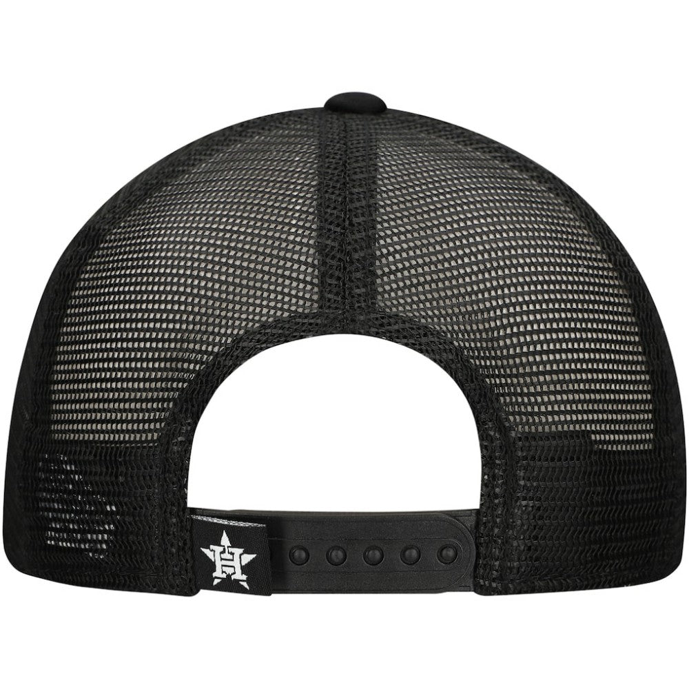 Houston Astros Retro Bold A-Frame Trucker 9FORTY Adjustable Hat Black