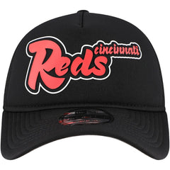 Cincinnati Reds Retro Bold A-Frame Trucker 9FORTY Adjustable Hat Black