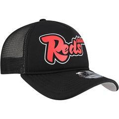 Cincinnati Reds Retro Bold A-Frame Trucker 9FORTY Adjustable Hat Black