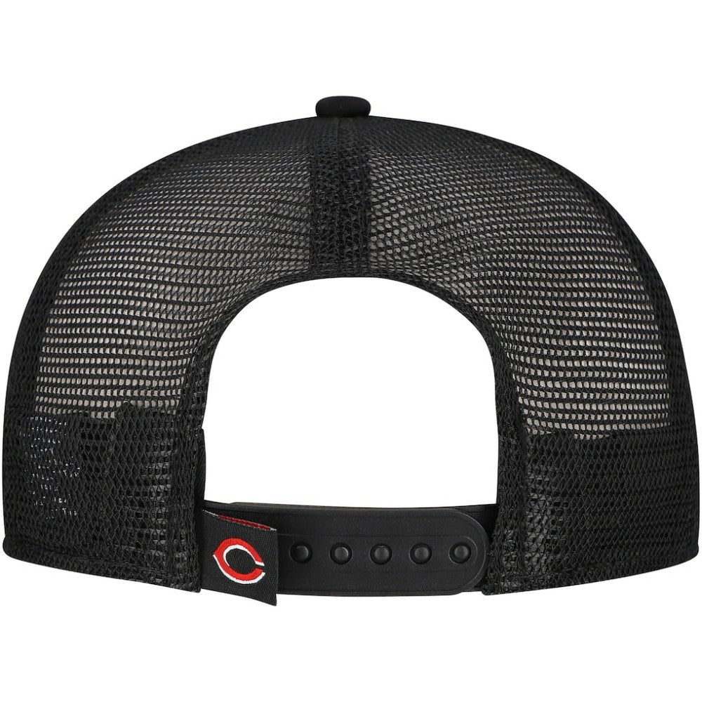 Cincinnati Reds Retro Bold A-Frame Trucker 9FORTY Adjustable Hat Black