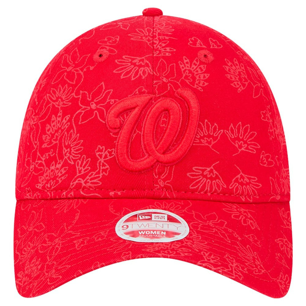 Washington Nationals Women's Tonal Floral 9TWENTY Adjustable Hat Red