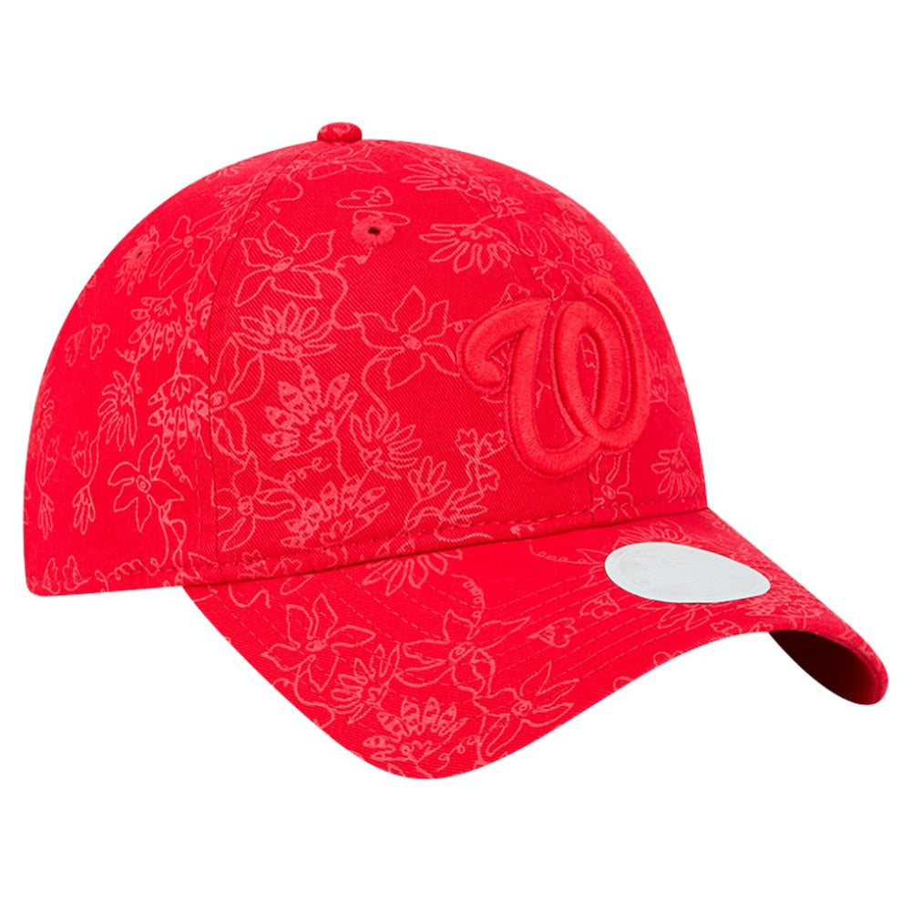 Washington Nationals Women's Tonal Floral 9TWENTY Adjustable Hat Red