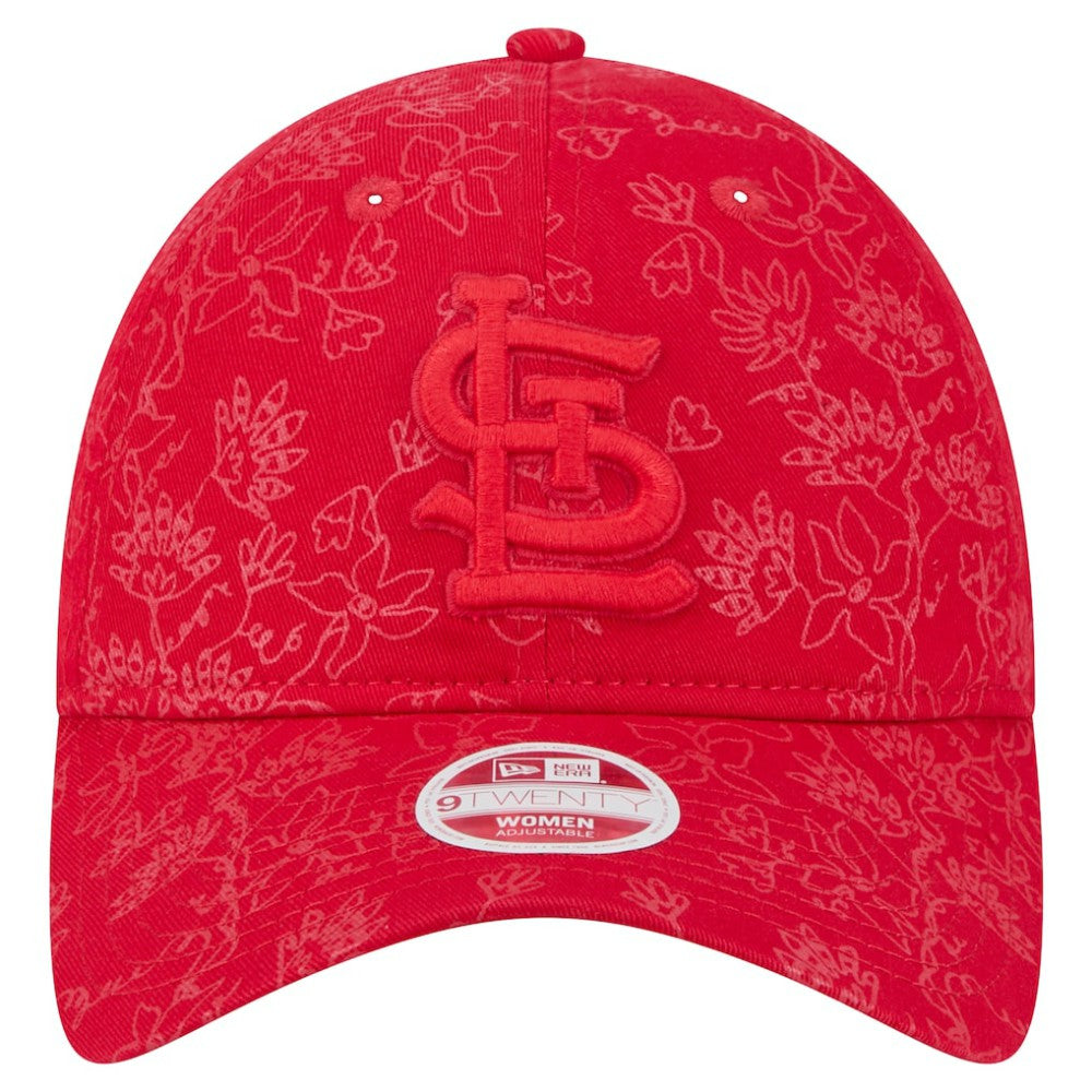 St. Louis Cardinals Women's Tonal Floral 9TWENTY Adjustable Hat Red