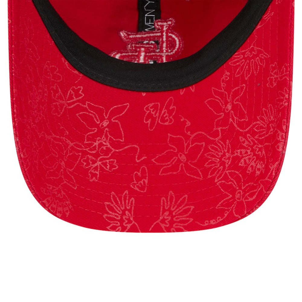 St. Louis Cardinals Women's Tonal Floral 9TWENTY Adjustable Hat Red