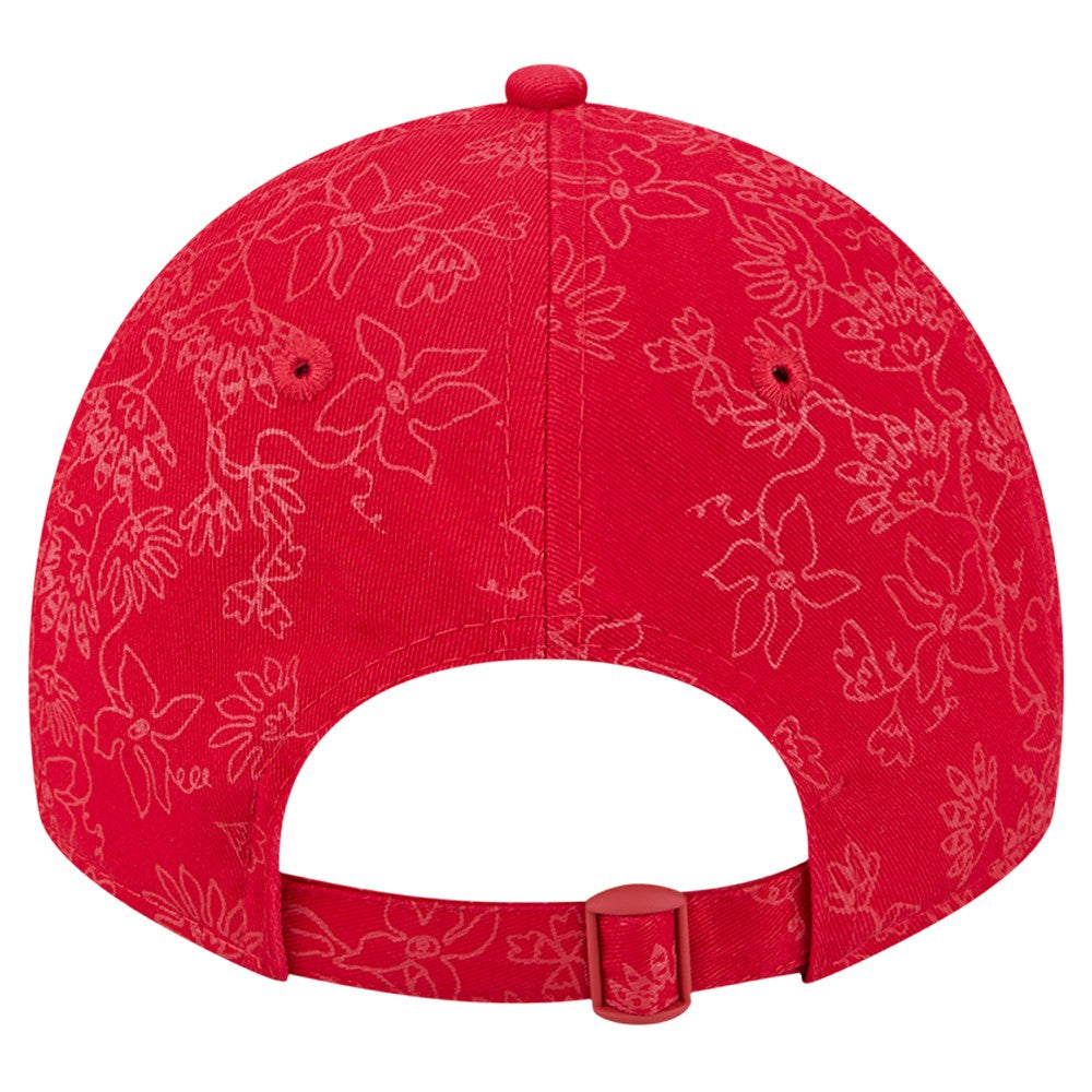 Los Angeles Angels Women's Tonal Floral 9TWENTY Adjustable Hat Red