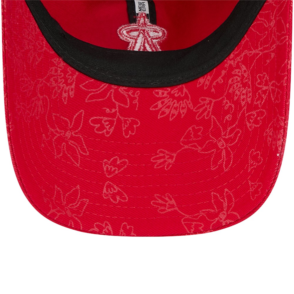 Los Angeles Angels Women's Tonal Floral 9TWENTY Adjustable Hat Red