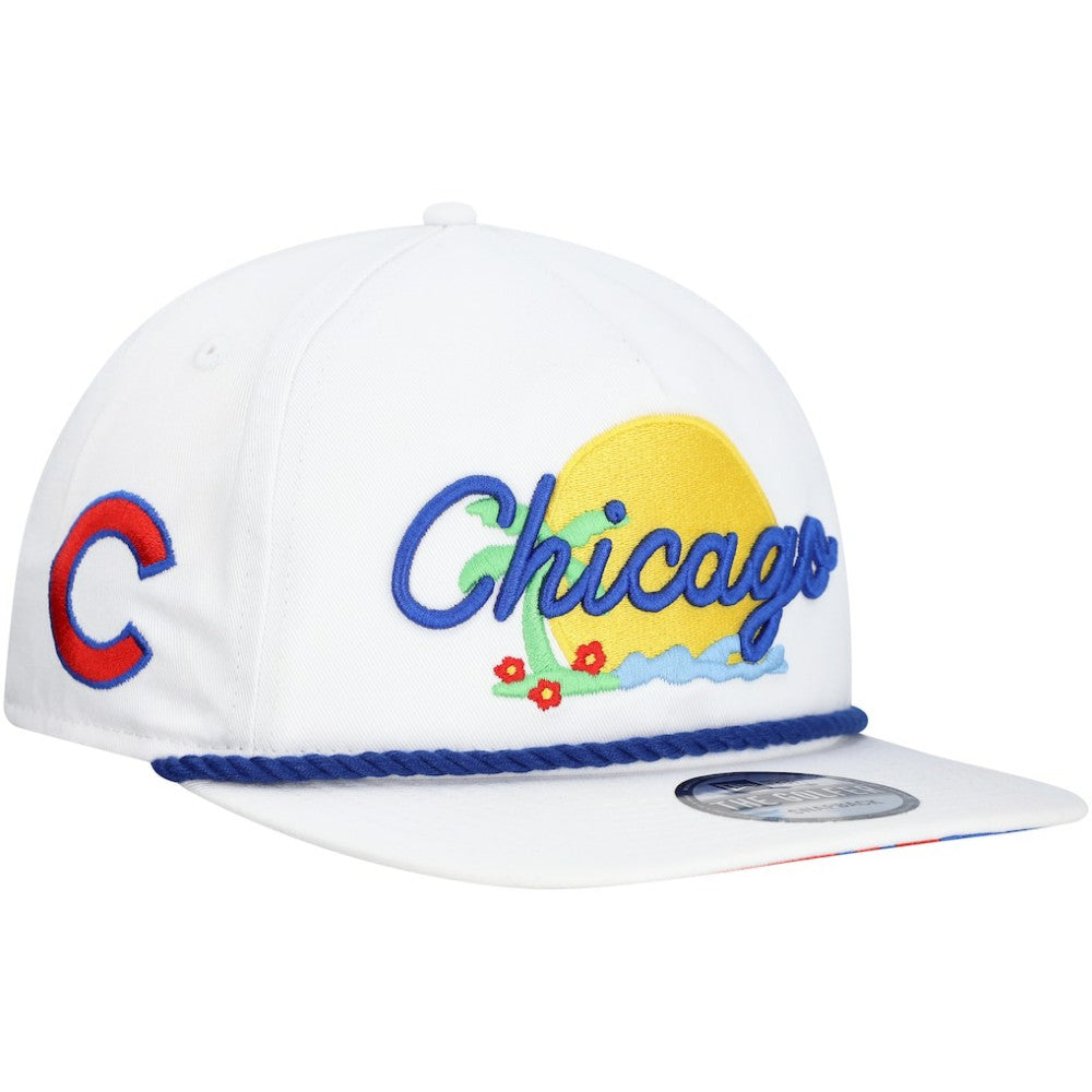 Chicago Cubs Paradise Golfer Adjustable Hat White