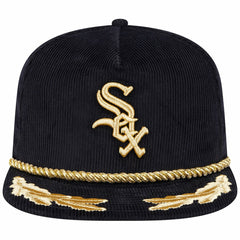 Chicago White Sox Corduroy Filigree Golfer Adjustable Hat Black