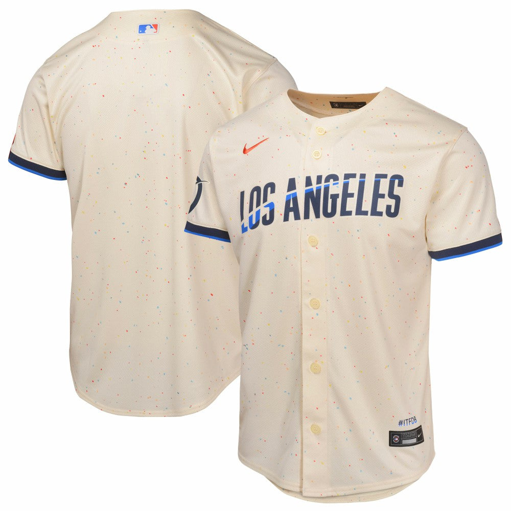Los Angeles Dodgers Youth 2024 City Connect Limited Jersey Cream