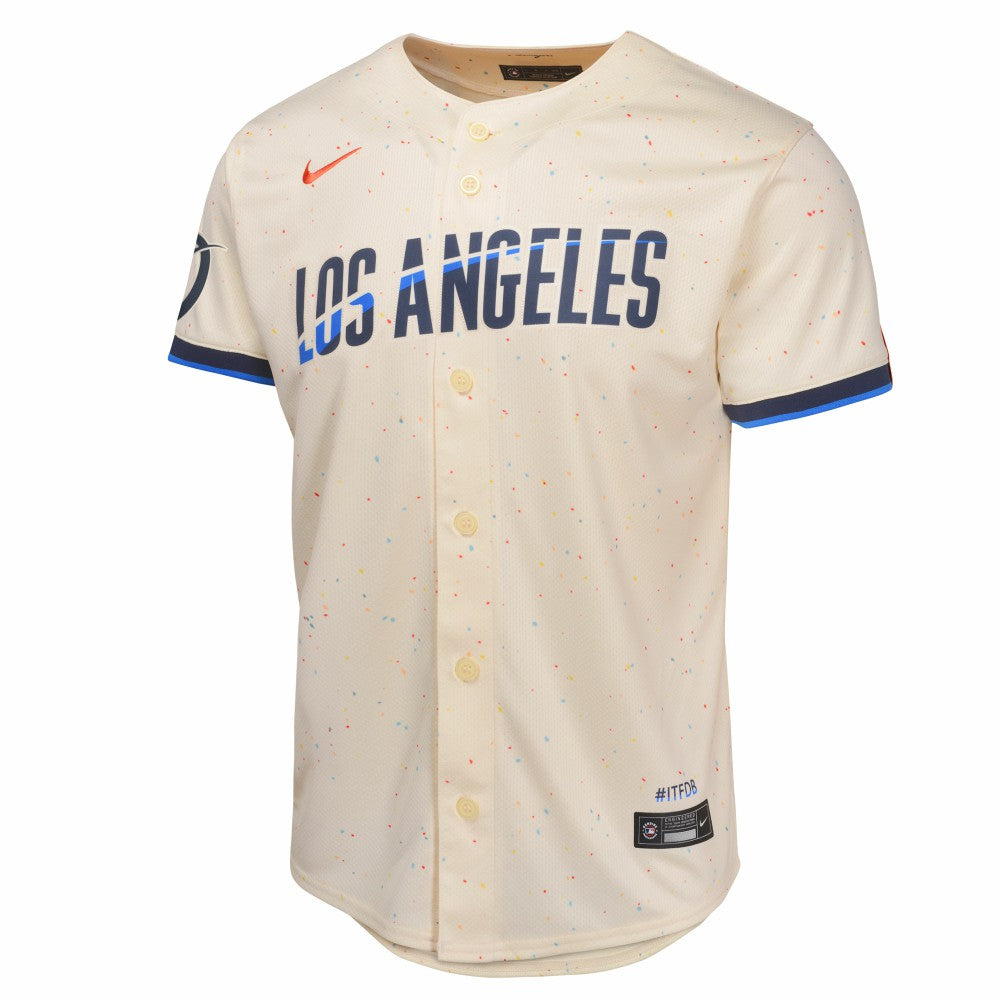 Los Angeles Dodgers Youth 2024 City Connect Limited Jersey Cream