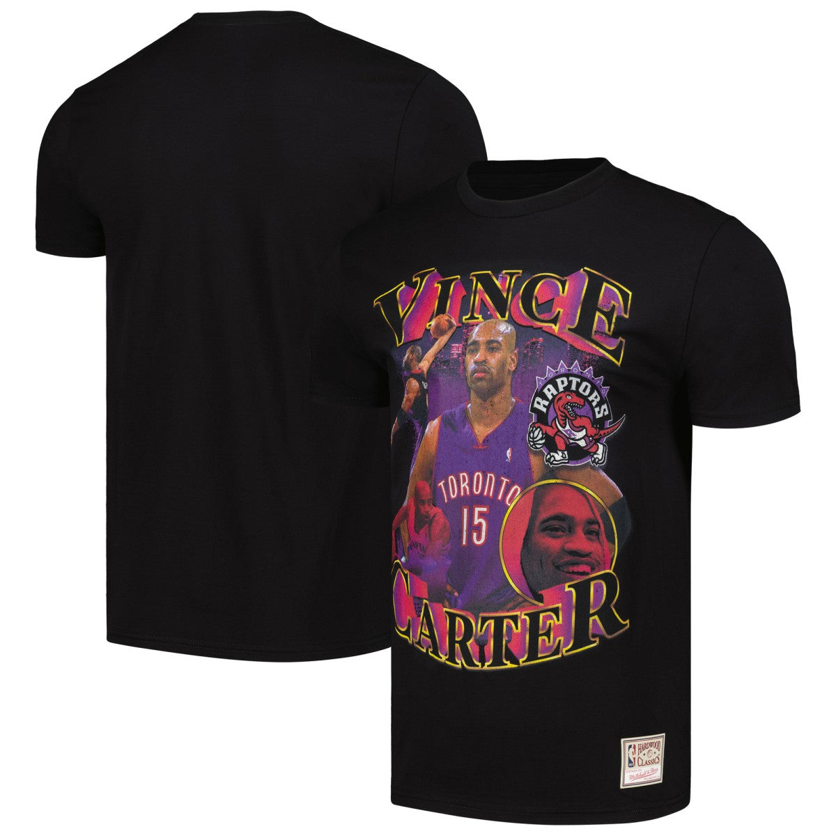 Vince Carter Toronto Raptors Hardwood Classics Collage T-Shirt - Black sale