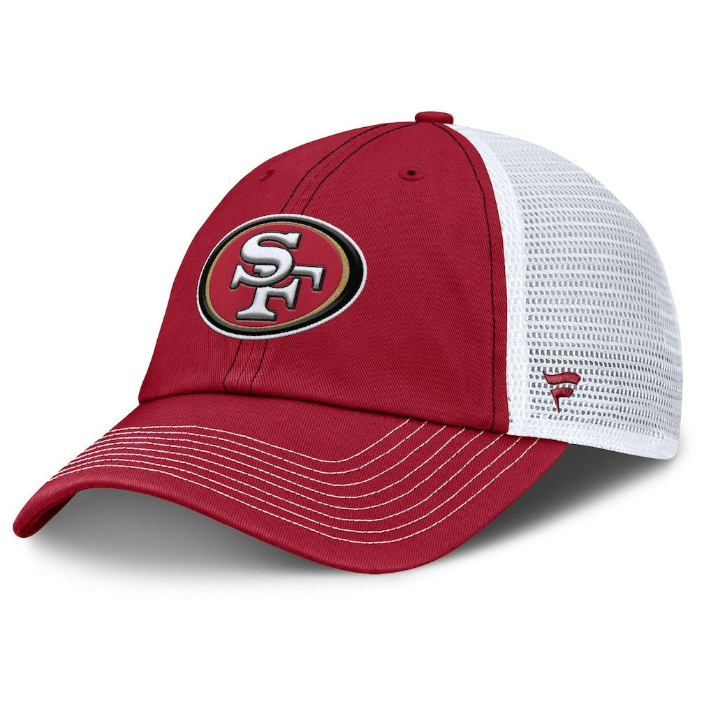 San Francisco 49ers Trucker Adjustable Hat - Scarlet/White discount