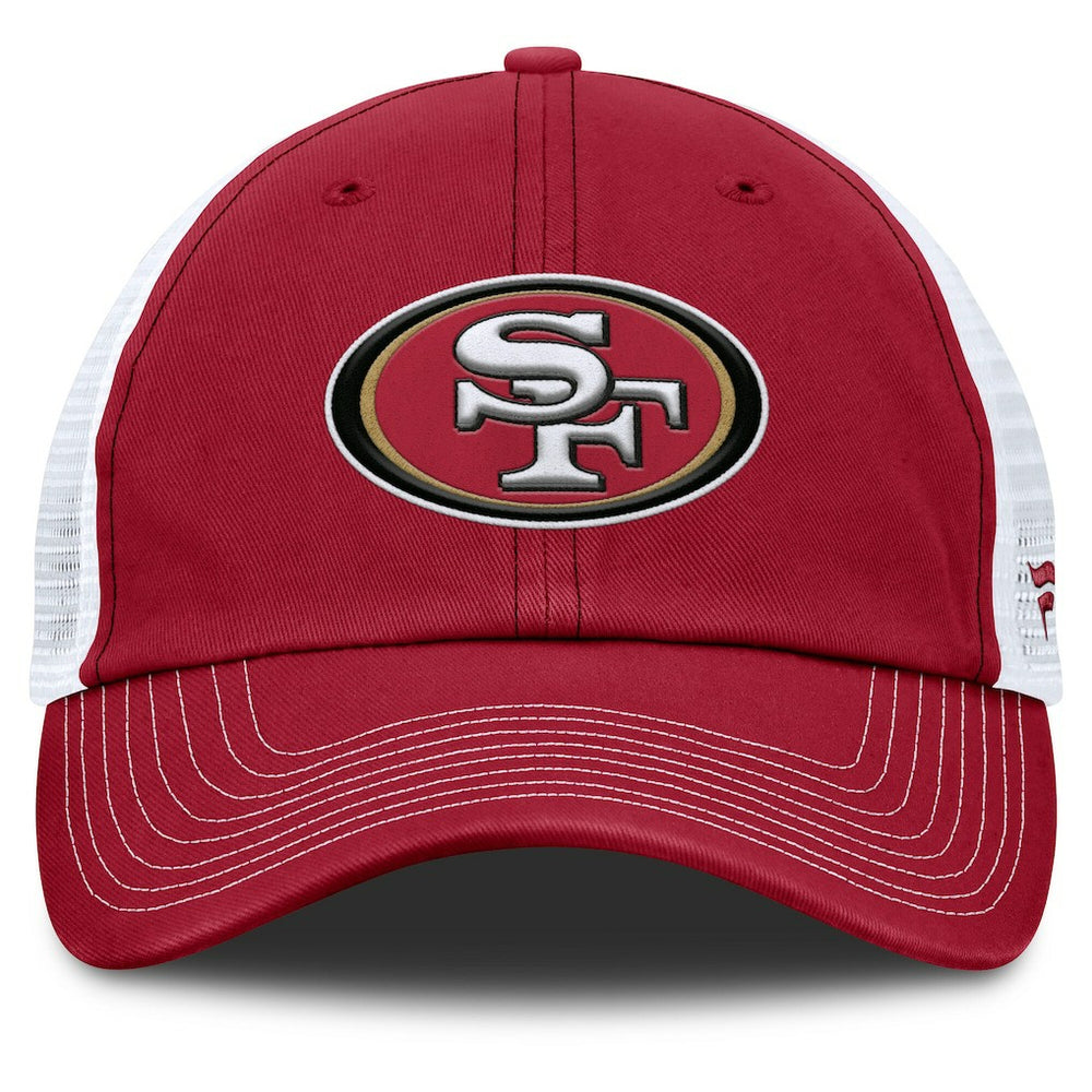 San Francisco 49ers Trucker Adjustable Hat - Scarlet/White discount