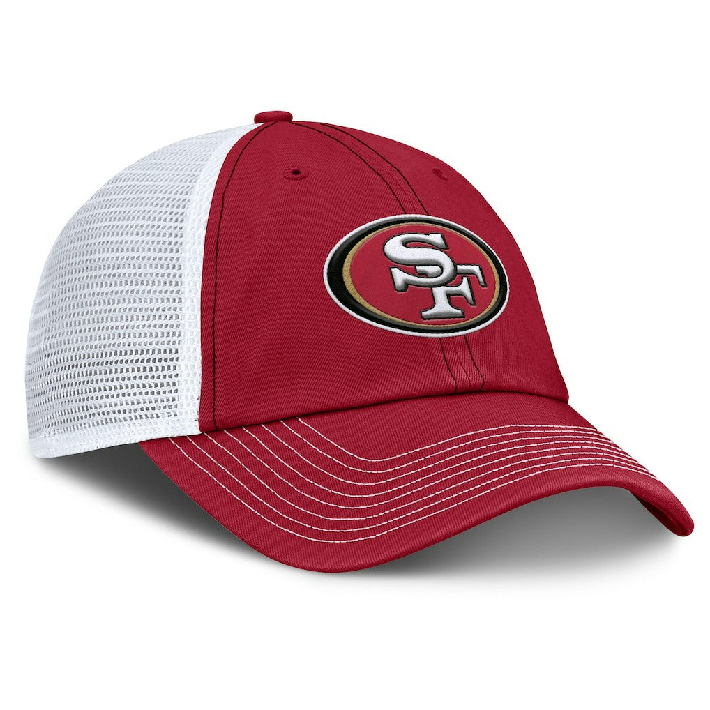 San Francisco 49ers Trucker Adjustable Hat - Scarlet/White discount