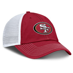 San Francisco 49ers Trucker Adjustable Hat - Scarlet/White discount