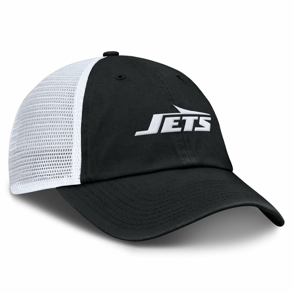 New York Jets Trucker Adjustable Hat - Black/White outlet