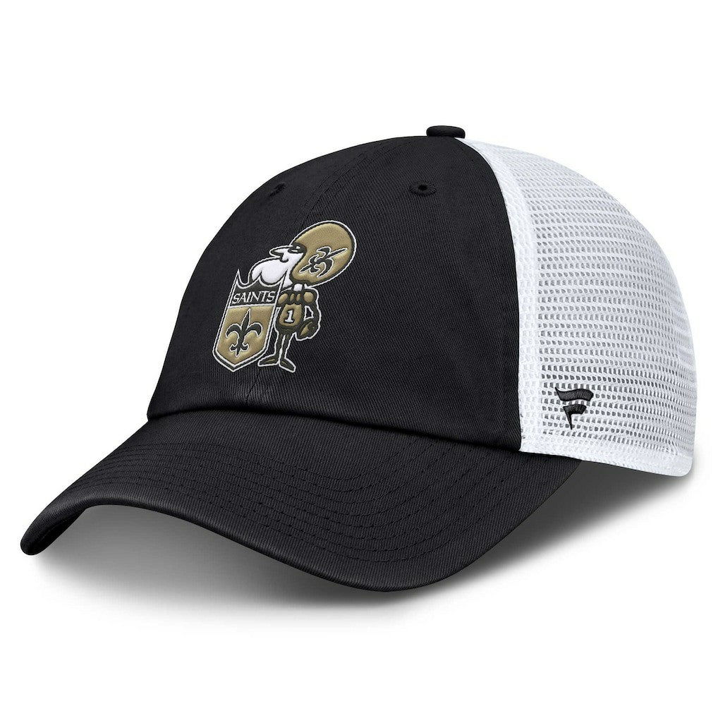 New Orleans Saints Basic Vintage Trucker Adjustable Hat - Black outlet