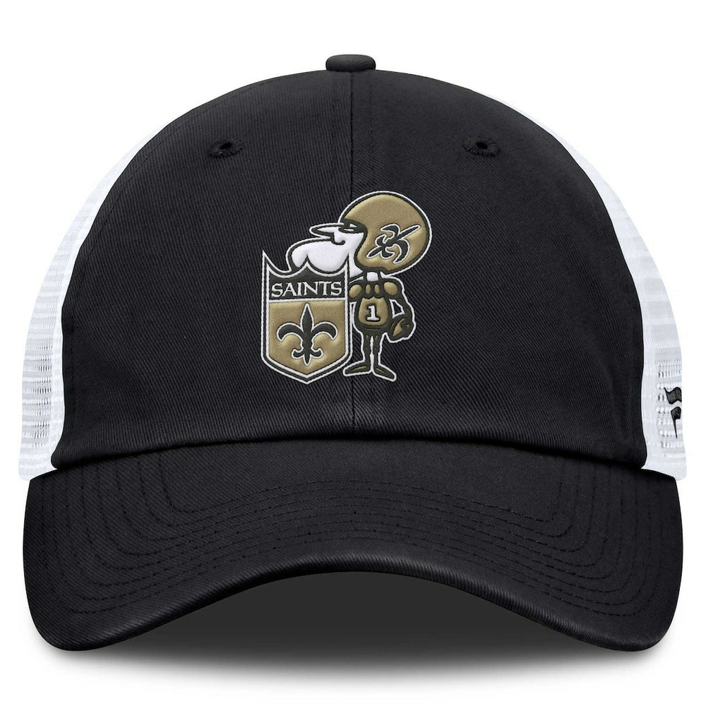 New Orleans Saints Basic Vintage Trucker Adjustable Hat - Black outlet