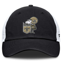 New Orleans Saints Basic Vintage Trucker Adjustable Hat - Black outlet