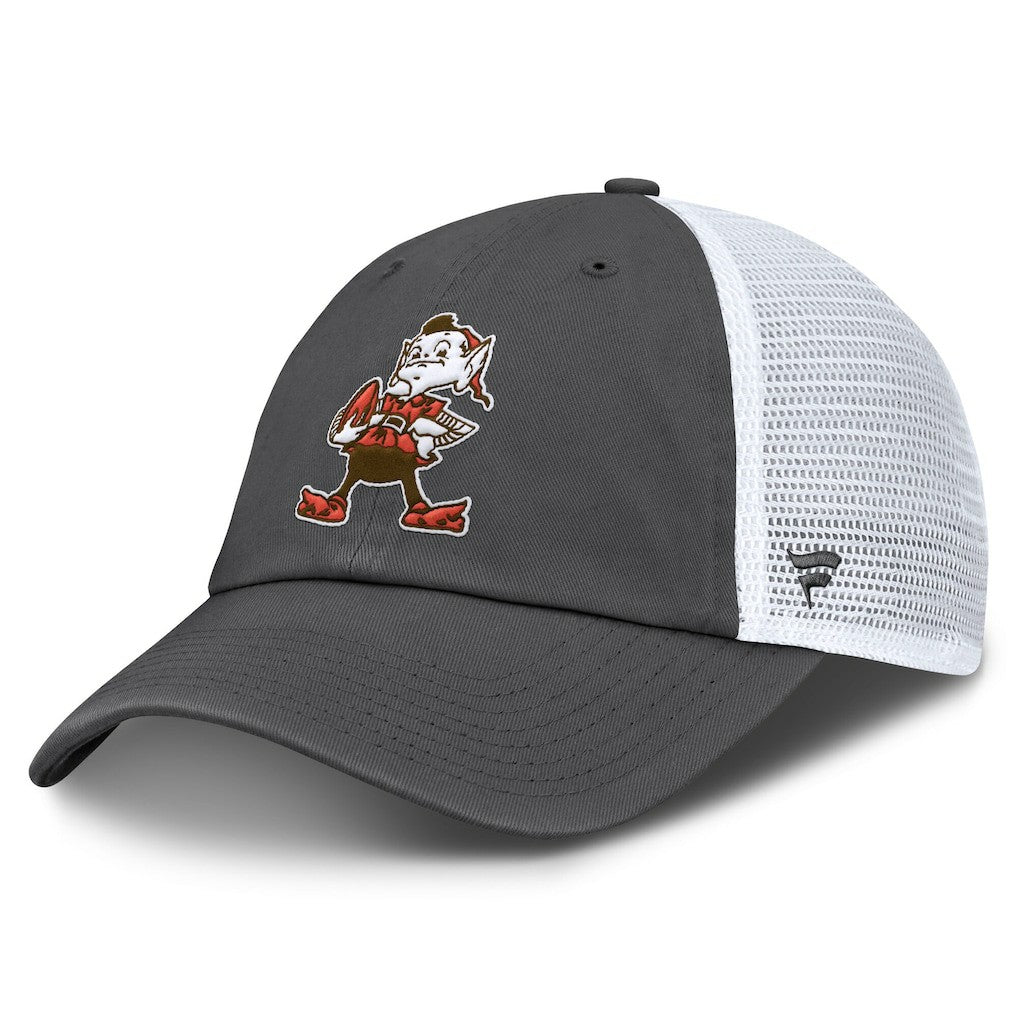 Cleveland Browns Basic Vintage Trucker Adjustable Hat - Gray/White discount