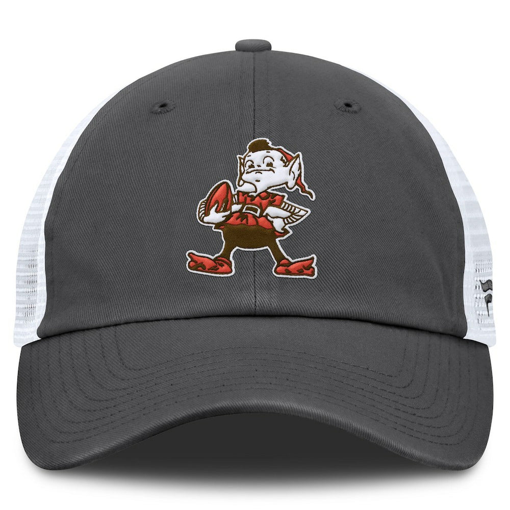 Cleveland Browns Basic Vintage Trucker Adjustable Hat - Gray/White discount