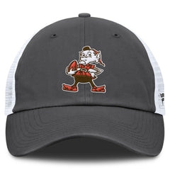 Cleveland Browns Basic Vintage Trucker Adjustable Hat - Gray/White discount