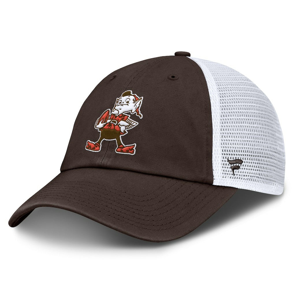 Cleveland Browns Vintage Trucker Adjustable Hat - Brown/White discount